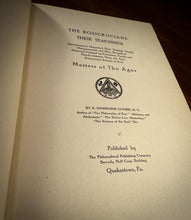 Load image into Gallery viewer, The Rosicrucians Their Teachings by Swinburne Clymer
