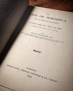 The Life of Jehoshua by Franz Hartmann
