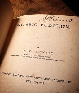 Esoteric Buddhism SIGNED by A.P. Sinnett