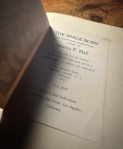 The Space Born SIGNED by Manly P. Hall
