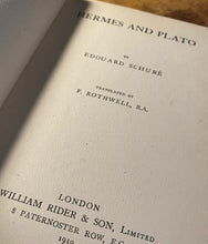Load image into Gallery viewer, Hermes and Plato  by Eduardo Shure (1919 First Edition)