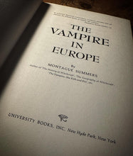 Load image into Gallery viewer, The Vampire in Europe by Montague Summers