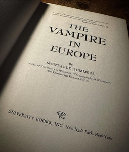 The Vampire in Europe by Montague Summers
