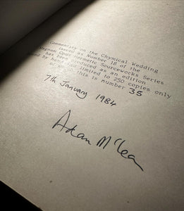 Commentary on the Chemical Wedding Signed by Adam McLean