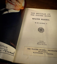 Load image into Gallery viewer, The Message of the Divine Illiad Vol 1 SIGNED by Walter Russell