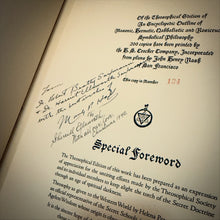 Load image into Gallery viewer, 1928 The Secret Teachings of All Ages SIGNED by Manly P Hall [Theosophical Edition]