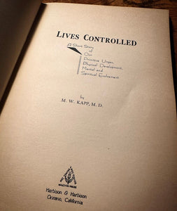 Lives Controlled M.W. Kapp