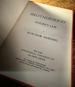 Brotherhood Nature's Law by Burcham Harding
