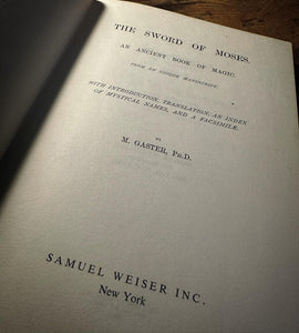 The Sword of Moses by M. Gaster, Ph.D.