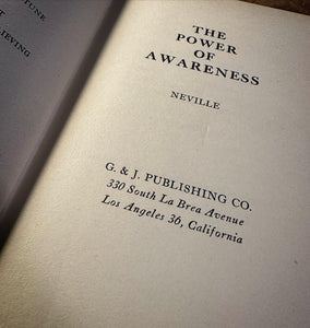 The Power of Awareness Signed by Goddard