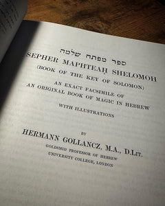 Book of the Key of Solomon Sepher Maphteah Shelomoh by Hermann Gollancz