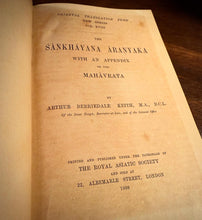 Load image into Gallery viewer, The Sankhayana Aranyaka by Arthur B. Keith