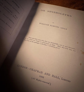 On Shibboleths by William Lilly