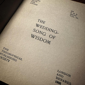 The Wedding Songs of Wisdom a by G.R.S. Mead