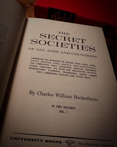 The Secret Societies of All Ages & Countries (with Signed Cabinet Card Photograph) by Charles W. Heckethorn