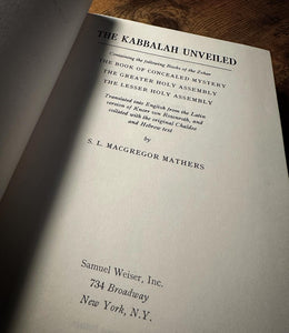 The Kabbalah Unveiled by MacGregor Mathers