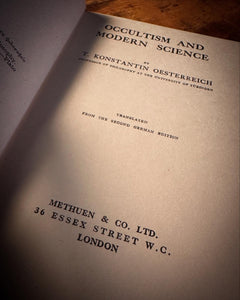 Occultism and Modern Science by T. Konstantin Oesterreich