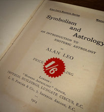 Load image into Gallery viewer, Symbolism and Astrology by Alan Leo