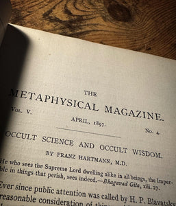 The Metaphysical Magazine (April 1897 Issue-Franz Hartmann) by Leander Edmund Whipple