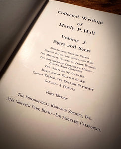 Collected Writings SIGNED by Manly P. Hall