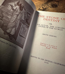 The Stone of Destiny by Grove Donner SIGNED by Manly P. Hall