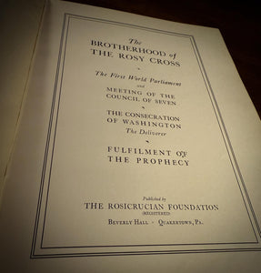 The Brotherhood of the Rosy Cross introuduction by R. Swinburne Clymer