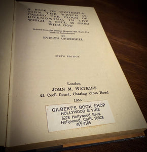The Cloud of Unknowing by Evelyn Underhill
