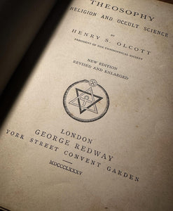 Theosophy Religion and Occult Science by H.S. Olcott