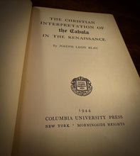 Load image into Gallery viewer, The Christian Cabala by Joseph L. Blau