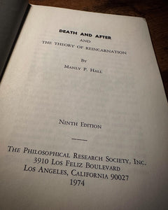 Death and After by Manly P. Hall