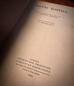 Pistis Sophia by George Horner