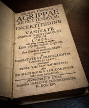 Load image into Gallery viewer, De Vanitate Scientiarum &amp; De Nobilitate Foeminei Sexus by Henry Cornelius Agrippa