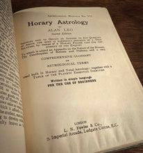 Load image into Gallery viewer, Horary Astrology by Alan Leo