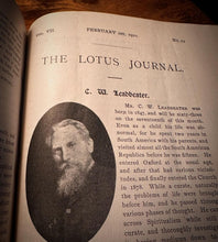 Load image into Gallery viewer, The Lotus Journal a Monthly (Theosophical) Magazine by Annie Besant &amp; C.W. Leadbeater