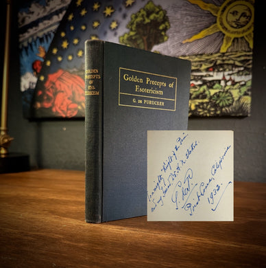 Golden Precepts of Esotericism [SIGNED Association Copy] by G. de Purucker