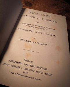 The Soul & How it Fond Me by Edward Maitland