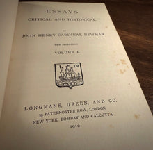 Load image into Gallery viewer, Essays Critical and Historical by John Newman