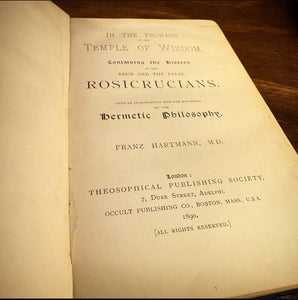 In The Pronaos of The Temple of Wisdom by Franz Hartmann
