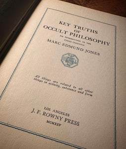 Key Truths of Occult Philosophy by Marc Edmund Jones