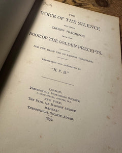 The Voice of the Silence by H.P. Blavatsky