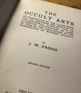 The Occult Arts by J.W. Frings