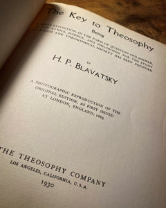 The Key to Theosophy by H.P. Blavatsky
