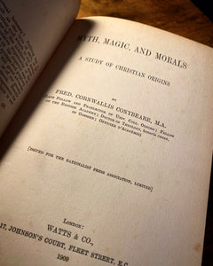 Myth, Magic, and Morals (1909 First Edition) by F.C. Conybeare