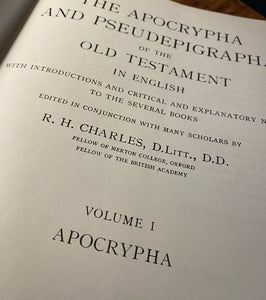 The Apocrypha and Pseudepigrapha of The Old Testament