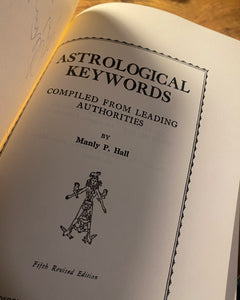 Astrological Keywords by Manly P. Hall [SIGNED]
