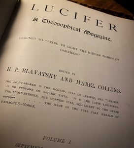 Lucifer: A Theosophical Magazine Volume 1 & 2 by H.P. Blavatsky