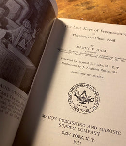 The Lost Keys of Freemasonry by Manly P Hall