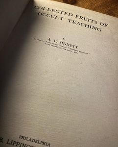 Collected Fruits of Occult Teachings by A.P. Sinnett