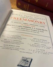 Load image into Gallery viewer, Gould&#39;s History of Freemasonry (4-Volume Set) 1905
