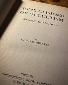 Some Glimpses of Occultism (1903 First Edition )by C.W. Leadbeater